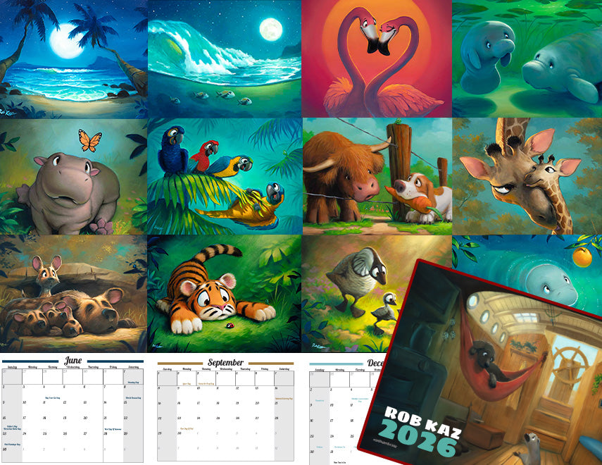2026 Art Calendar by Rob Kaz