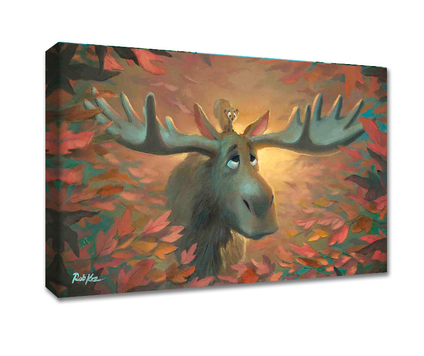 Moose and Squirrel - Gallery Wrapped Canvas
