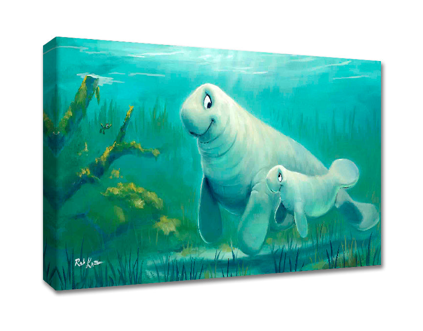 Mother Daughter Swim - Gallery Wrapped Canvas