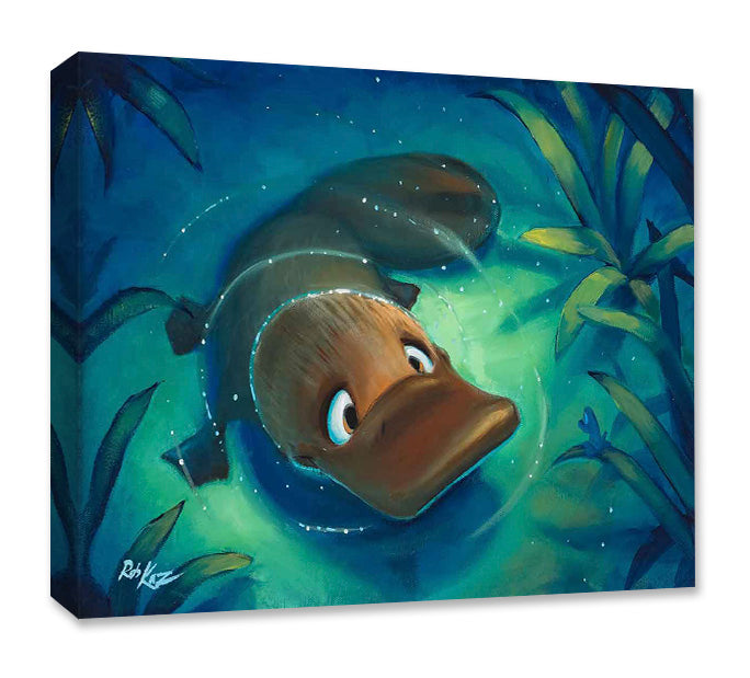 Paddling Platypus - Gallery Wrapped Canvas