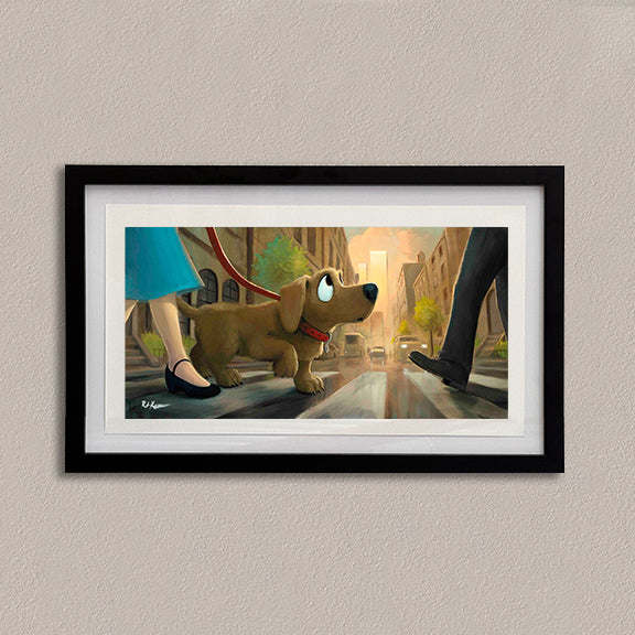 Street Crossing - Framed Open Edition Print