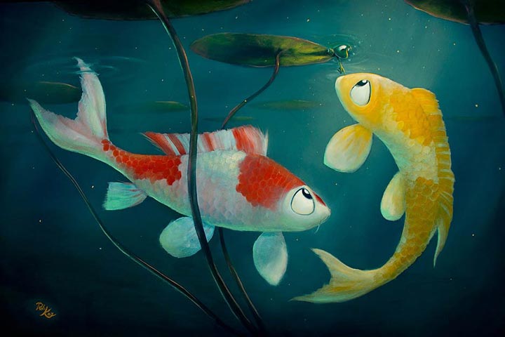 Koi - Original Oil Painting - 24x36