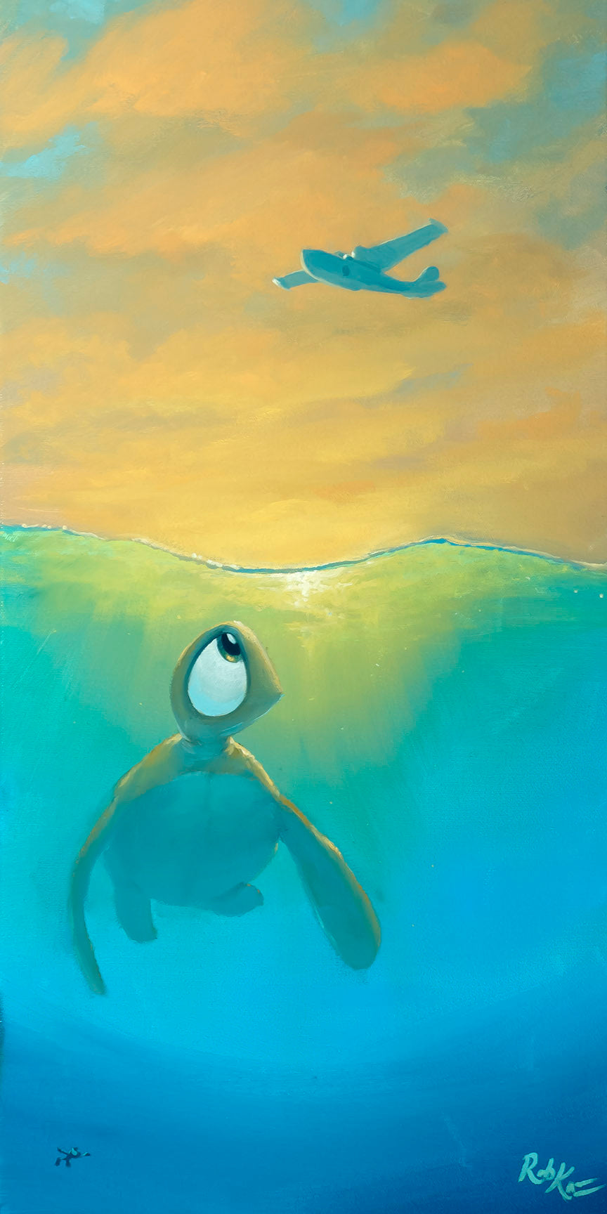 Weird Bird - Original Oil Painting - 12x24