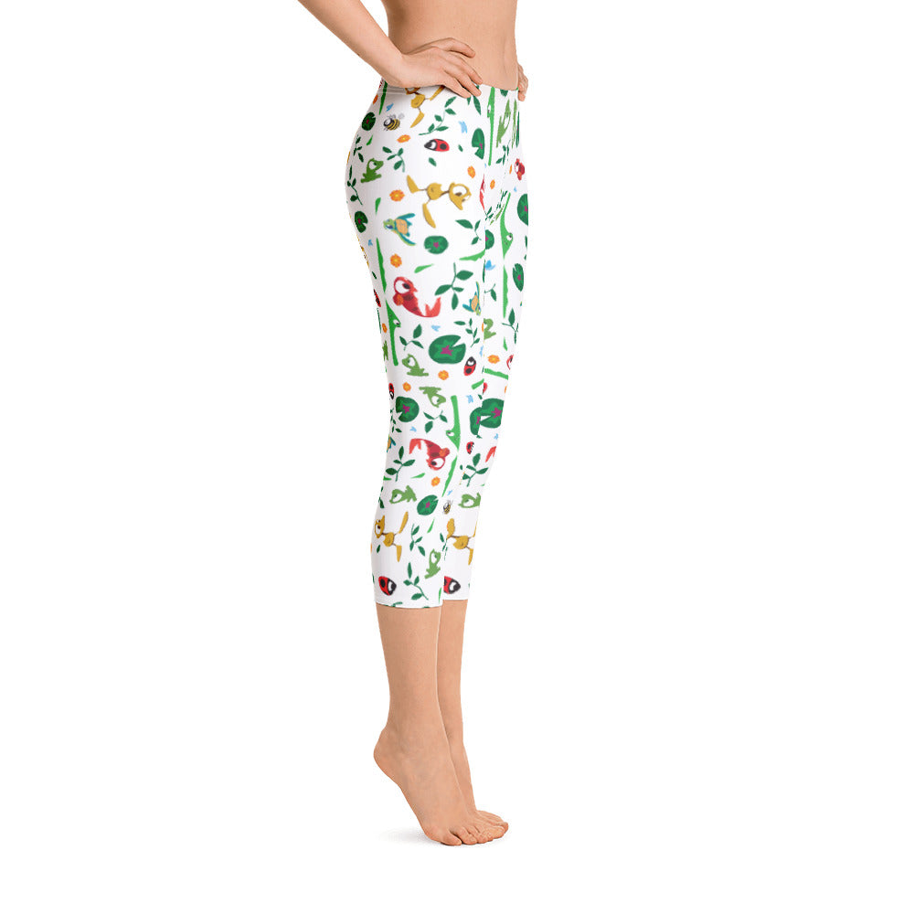 Friends Along The Way Capri Leggings by Rob Kaz