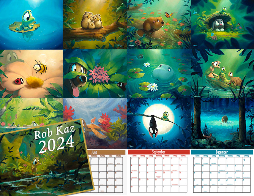 2024 Art Calendar by Rob Kaz