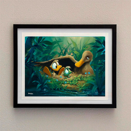 Duck, Duck, Frog - Framed Open Edition Print