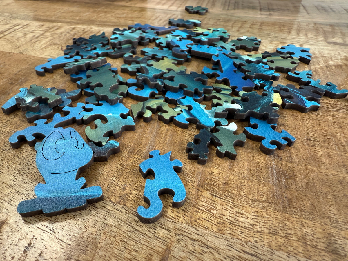 Limited Edition Wentworth Wooden Puzzle by Rob Kaz - Trash Pandas