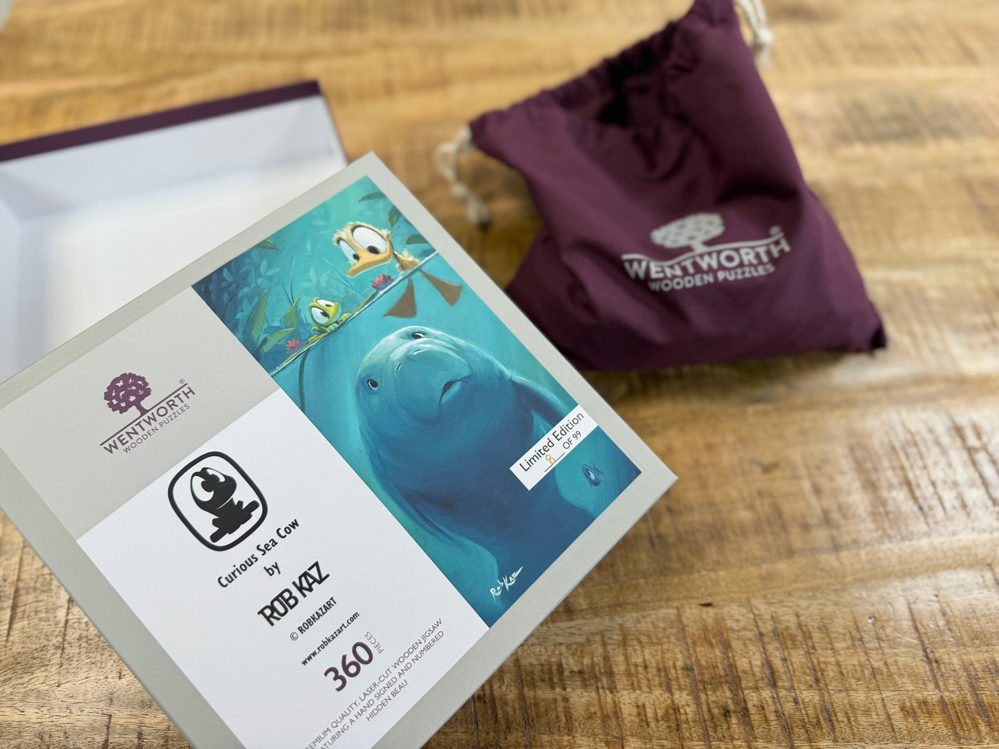 Limited Edition Wentworth Wooden Puzzle by Rob Kaz - Curious Sea Cow