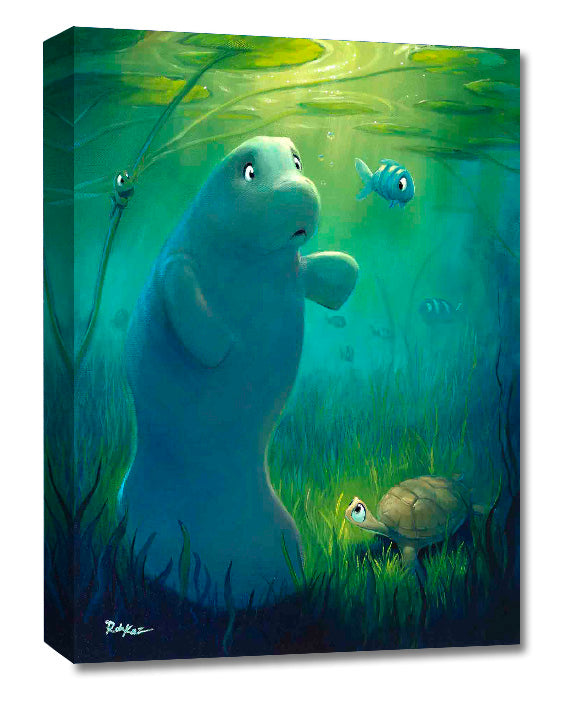 Inquisitive Manatee- Gallery Wrapped Canvas