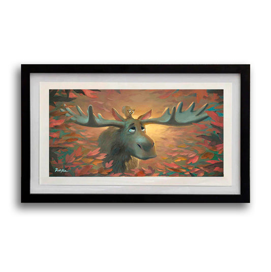 Moose and Squirrel - Framed Open Edition Print