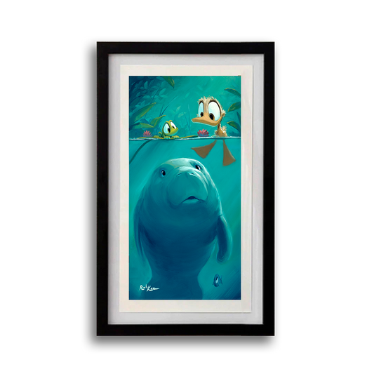 Curious Sea Cow - Framed Open Edition Print