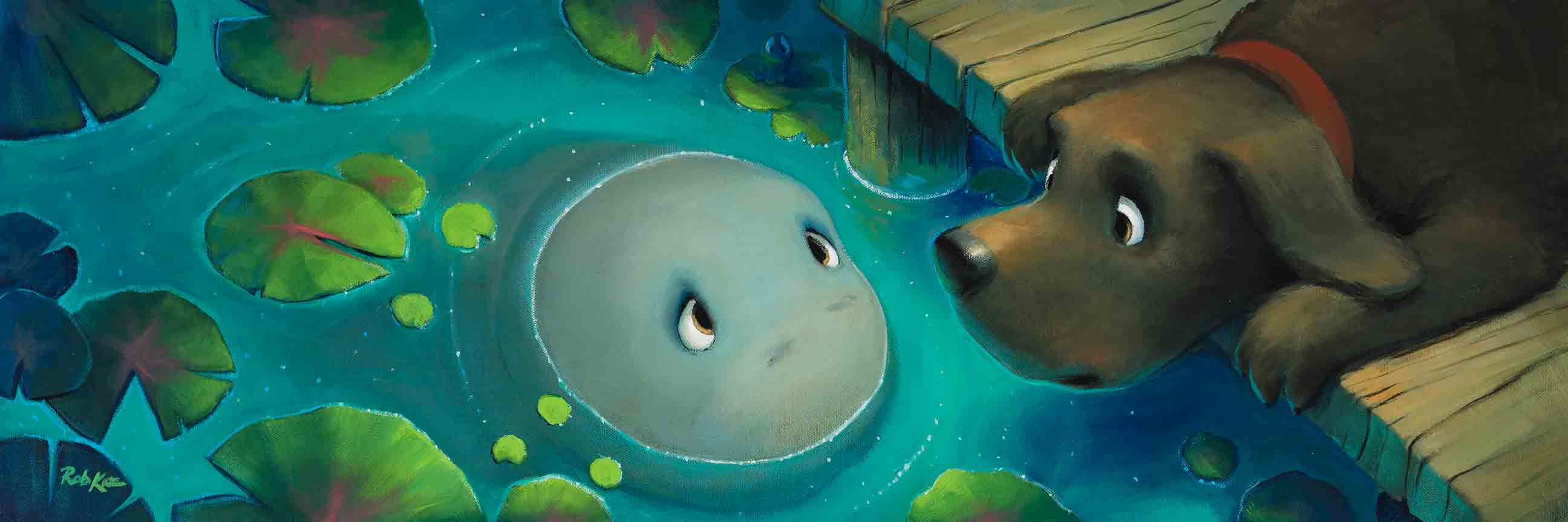 A Good Sniff - Original Oil Painting - 12x36 – Rob Kaz Art