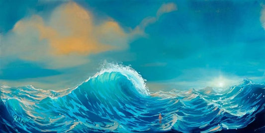 Choppy Seas - Original Oil Painting - 15x30