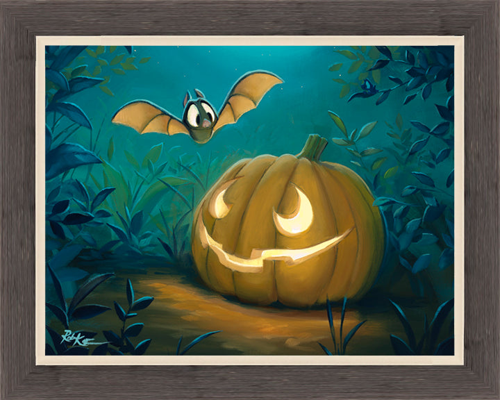 Jack-O-Lantern, framed - Original Oil Painting - 16x20