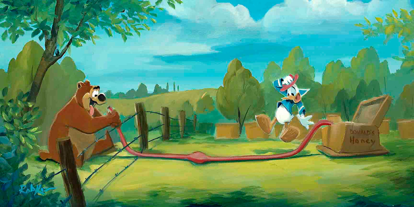Stealing Honey - Original Oil Painting - 12x24