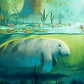 Swimming To The Spring - Original Oil Painting - 12x24
