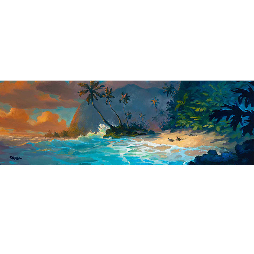Little Waves - Original Oil Painting - 10x30