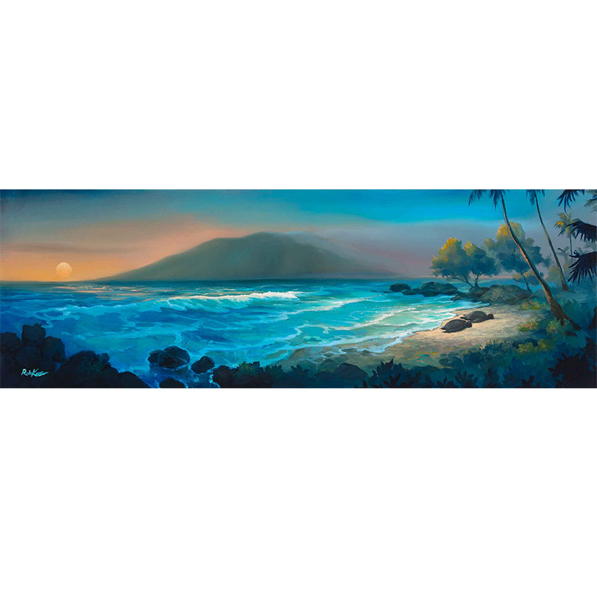 Wailea Sunset - Original Oil Painting - 12x36