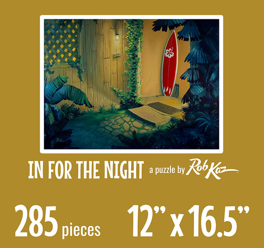 Fine Art Puzzles by Rob Kaz - In For The Night, 285 pieces