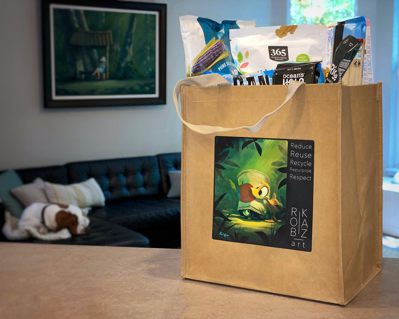 Washable Kraft, Large Eco Grocery Tote Bag