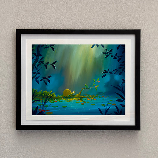 A Friendly Turtle - Framed Open Edition Print