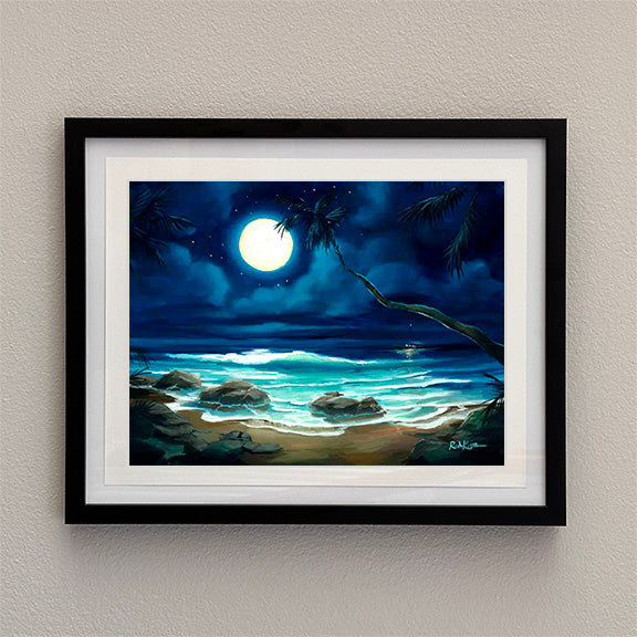 Cove Of Moonlight - Framed Open Edition Print