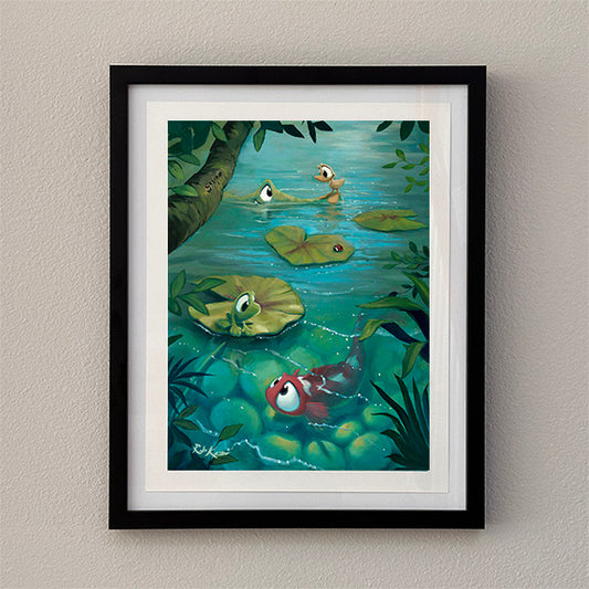 Day In The Pond - Framed Open Edition Print
