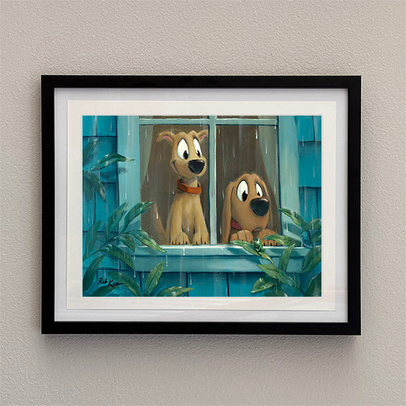 Rainy Day Distraction - Framed Open Edition Print