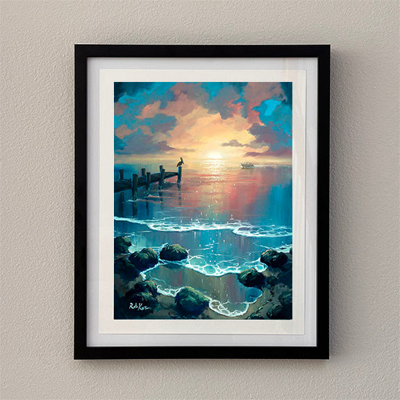 Sunset Pier - Framed Open Edition Print