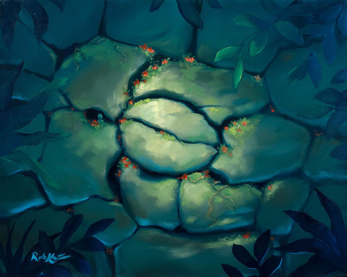 Honu Rocks - Original Oil Painting - 16x20