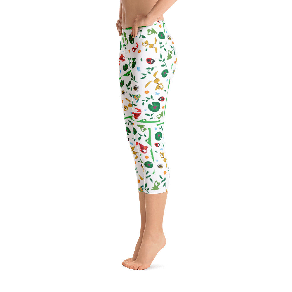 Friends Along The Way Capri Leggings by Rob Kaz