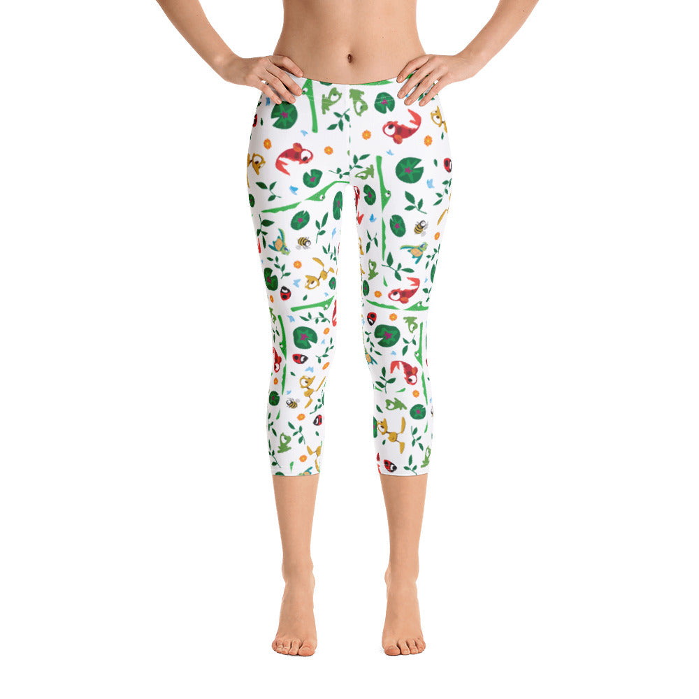 Friends Along The Way Capri Leggings by Rob Kaz